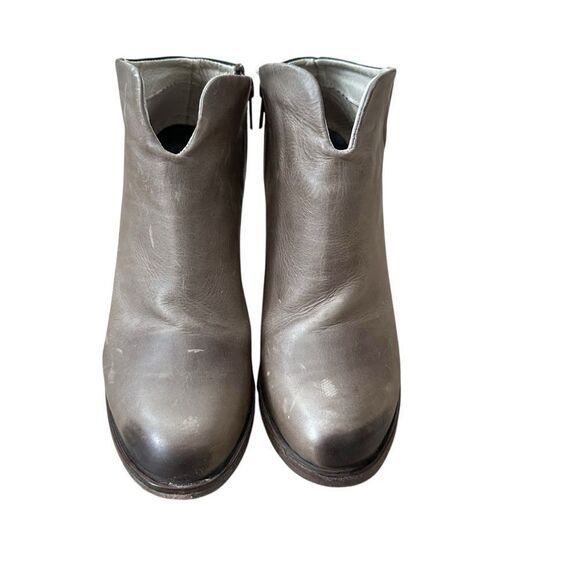 Freebird by Steven Darius Distressed Leather Stacked Heel Bootie | Size 8 - Picture 9 of 10